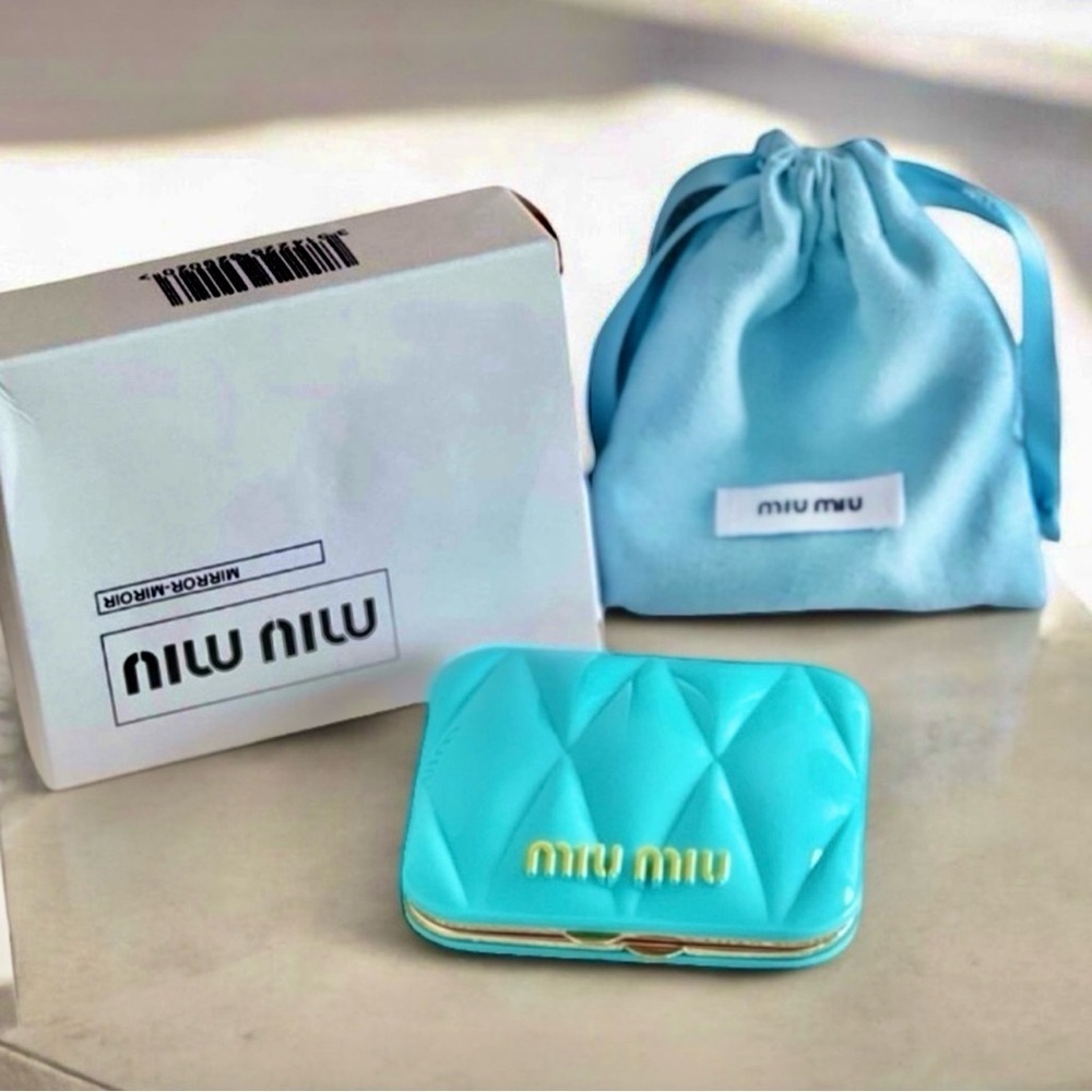 MIU MIU Compact Beauty Blue Mirror with Dustbag